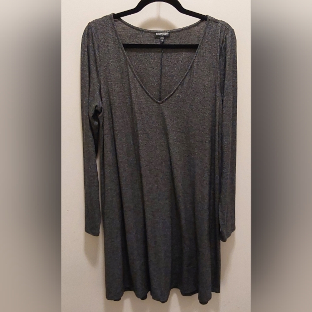 Express Charcoal Long Sleeve Dress / EUC